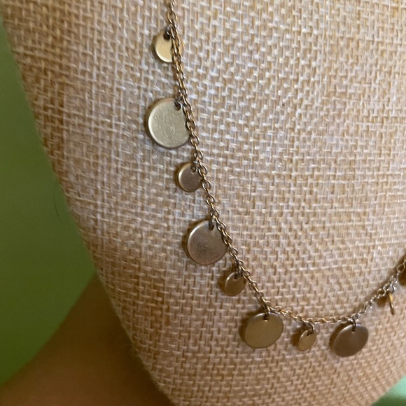 Elegant Lia Sophia Gold Disc Necklace - Picture 2 of 6